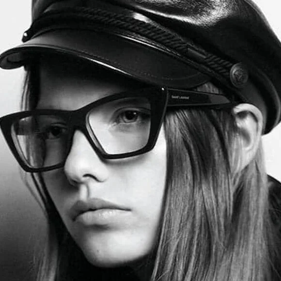 Saint Laurent SL276 MICA 025 Cat Eye Sunglasses - Black/Clear - Picture 7 of 12